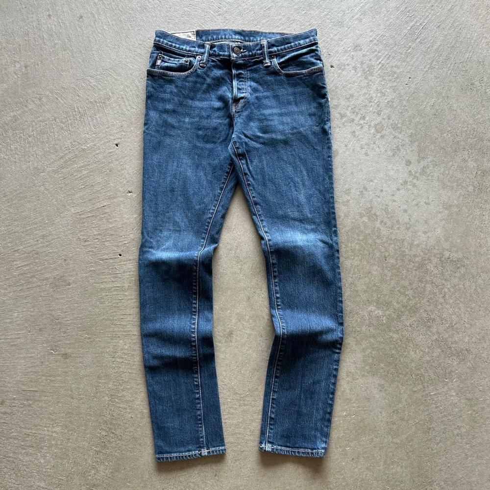 Vintage Abercrombie & Fitch Super Skinny Jeans Size 34x32 Blue Medium Wash Denim